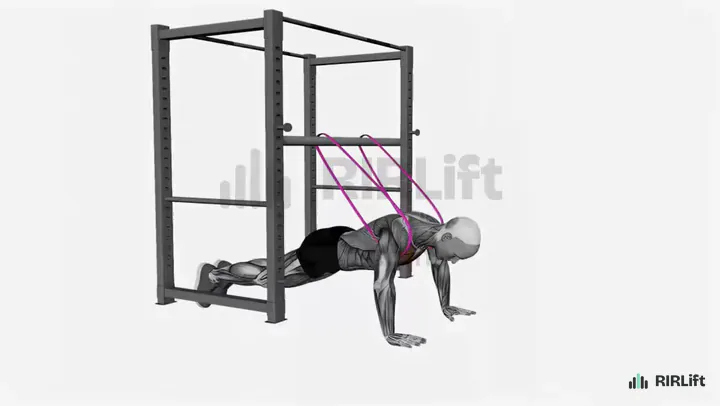 Band-Assisted Push-Up start position