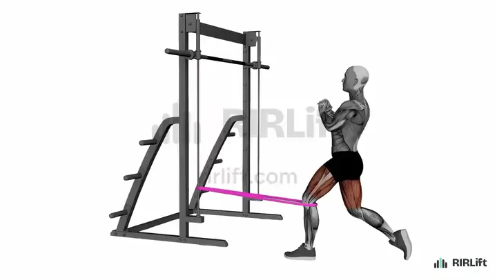 Band Spanish Split Squat start position