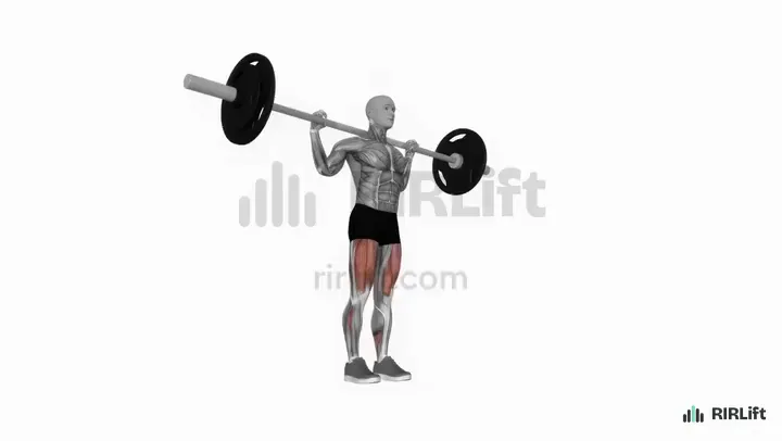 Barbell Forward Lunge start position