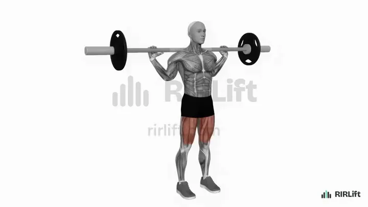 Barbell Narrow-Stance Squat start position