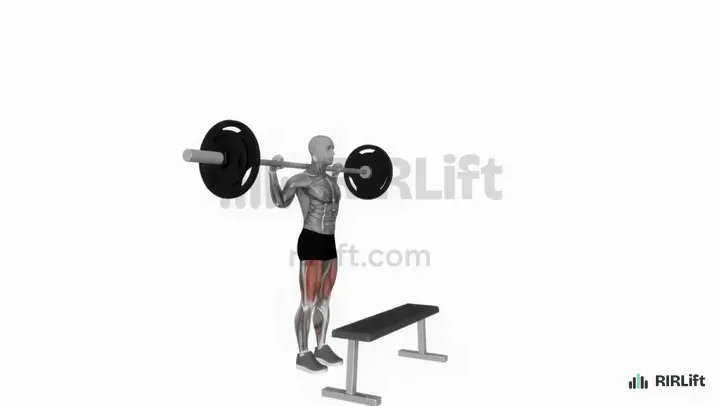 Barbell Step-Up start position