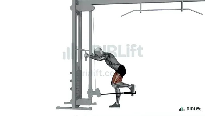 Cable Glute Kickback start position