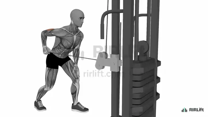 Cable Triceps Kickback start position