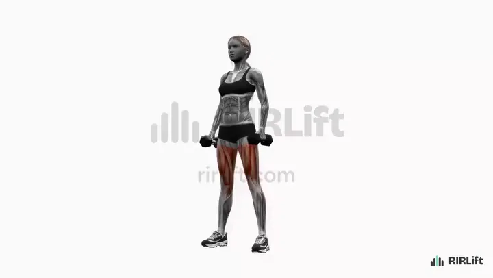 Dumbbell Lateral Lunge start position