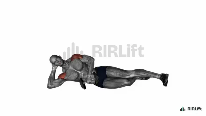 Dumbbell Lying External Rotation start position