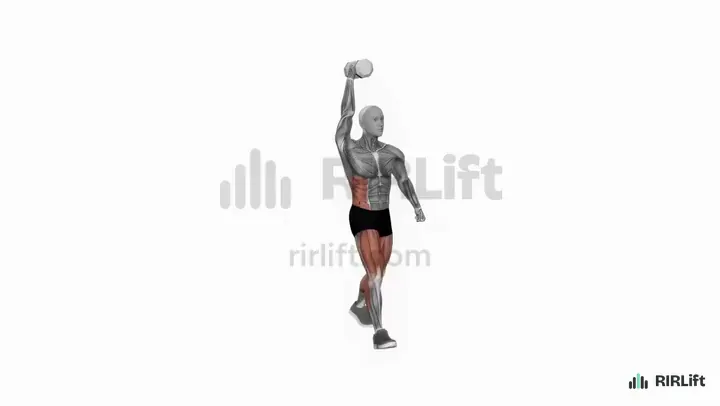 Dumbbell Single-Arm Overhead Carry start position