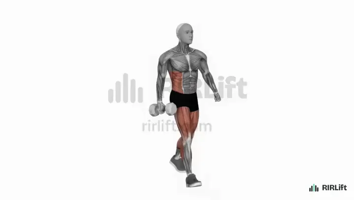Dumbbell Suitcase Carry start position
