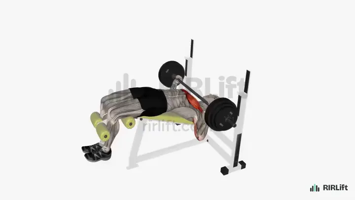 Decline Barbell Bench Press start position