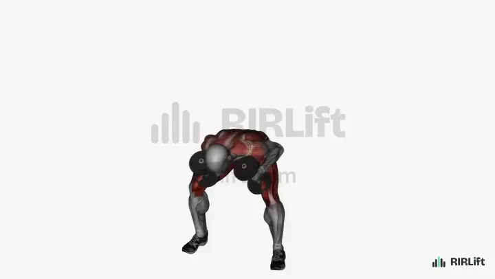 Dumbbell Good Morning start position
