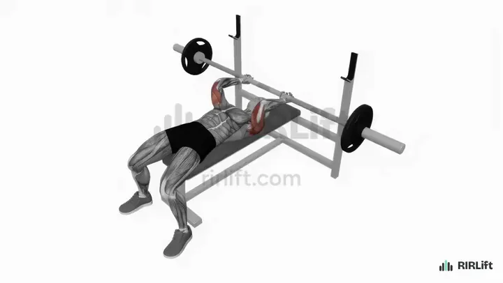 EZ-Bar Skullcrusher start position
