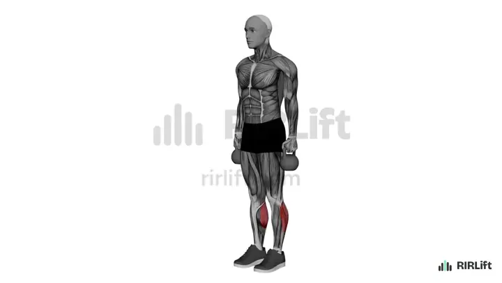 Kettlebell Calf Raise start position