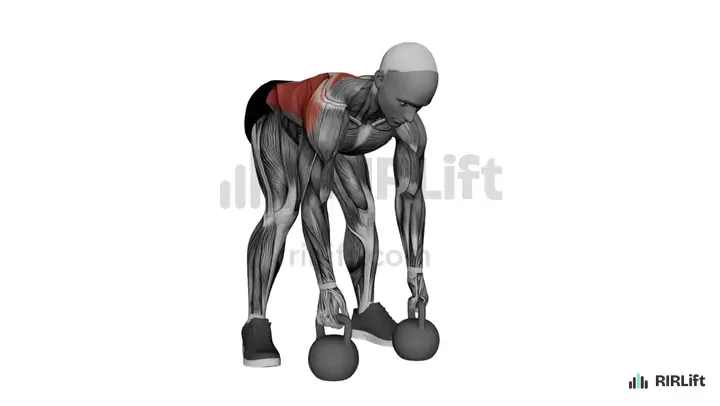 Kettlebell Gorilla Row demonstration