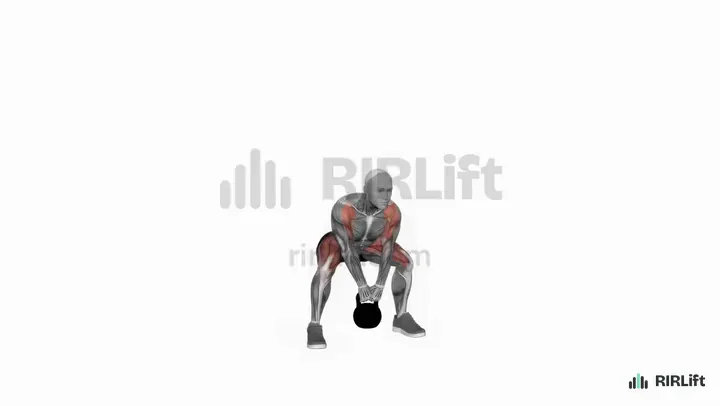 Kettlebell Sumo Deadlift High Pull start position