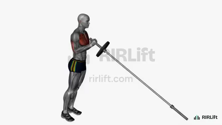 Landmine Chest Press start position
