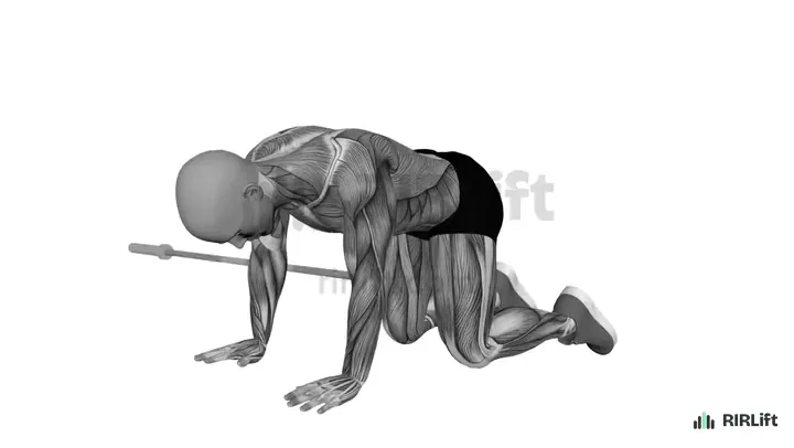 Landmine Glute Kickback demonstration