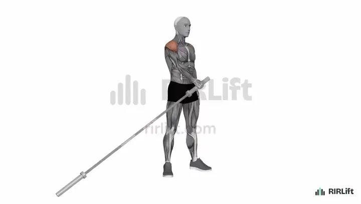 Landmine Lateral Raise start position