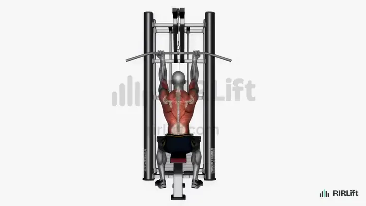 Reverse-Grip Lat Pulldown start position