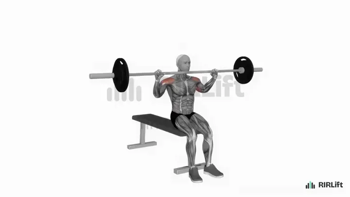 Seated Barbell Overhead Press start position