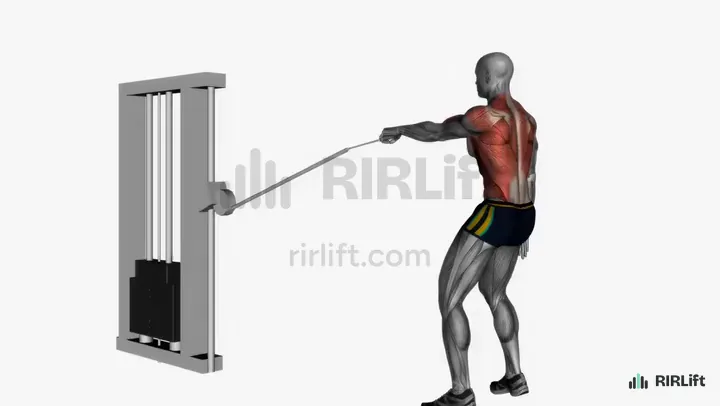 Single-Arm Cable Row start position