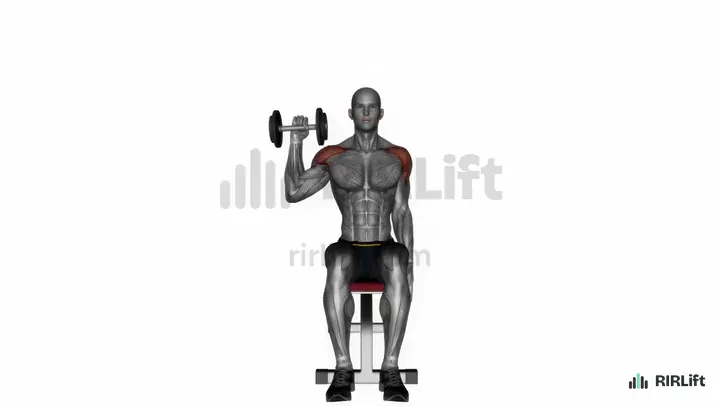 Single-Arm Dumbbell Shoulder Press start position