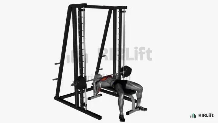 Smith Machine Bench Press start position