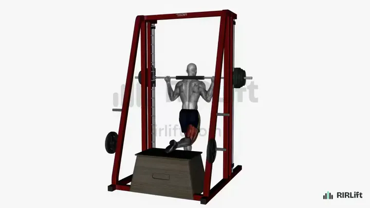 Smith Machine Bulgarian Split Squat start position