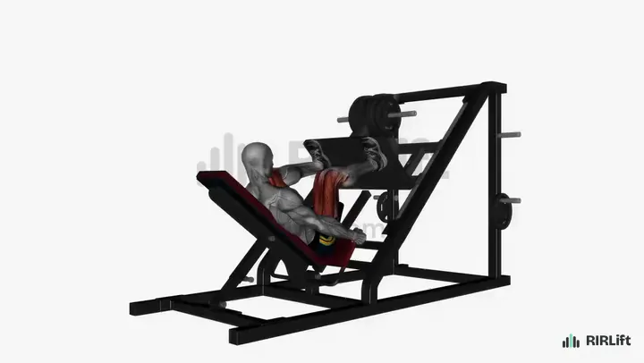 Wide-Stance Leg Press start position